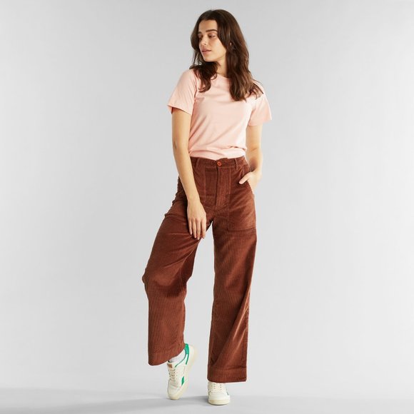 Dedicated Pants - Workwear Pants Vara Corduroy Brown